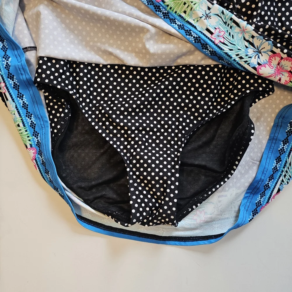 NWT Coco Reef 5 Way Bra Sized Underwire Swim Dress Polka Dot 32/34C - Picture 8 of 16